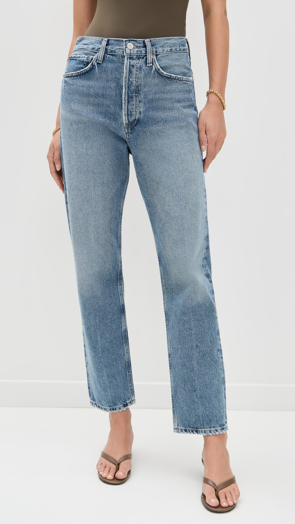 '90s Mid Rise Straight Jeans | Shopbop