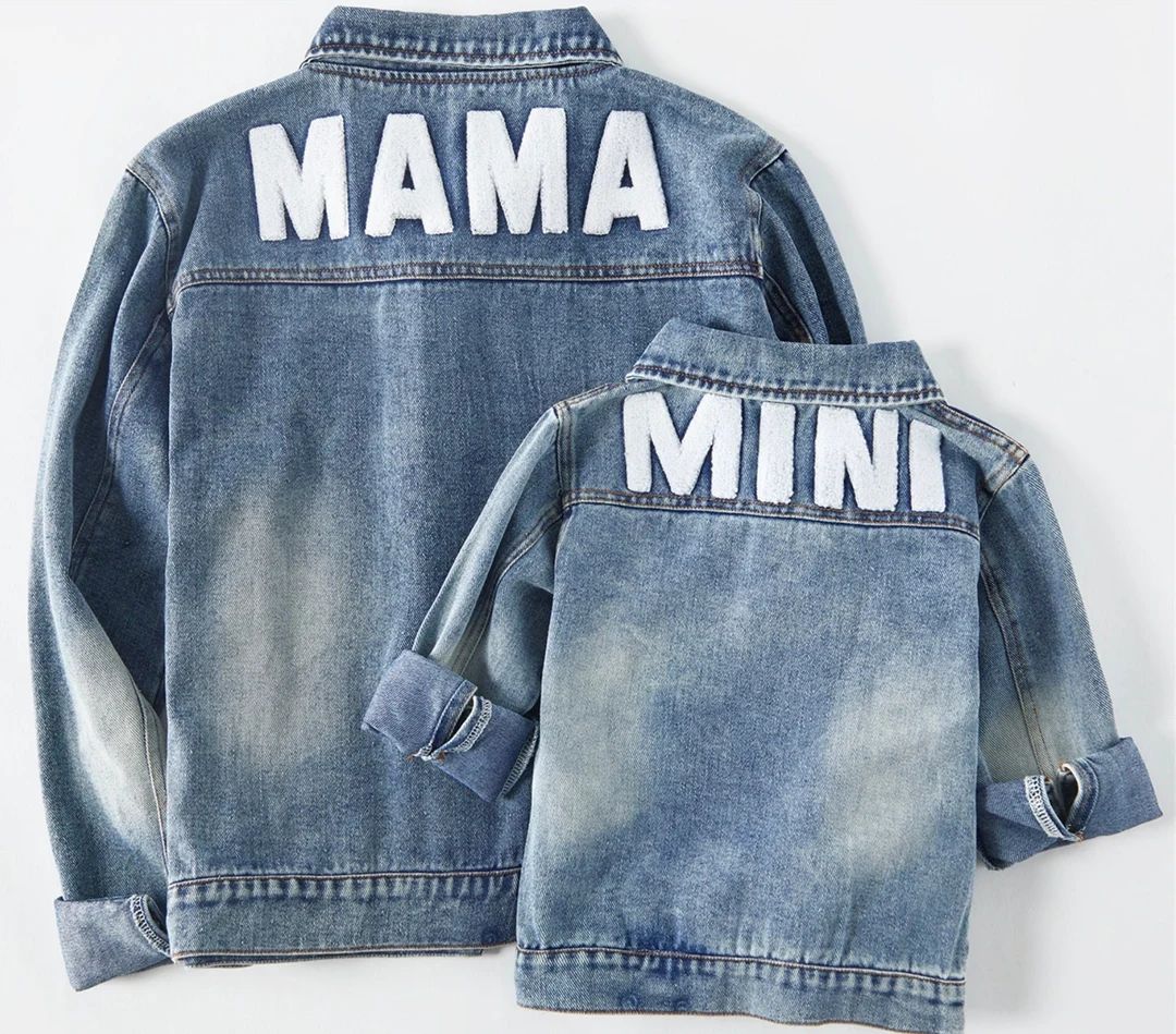 Matching Mama and Mini Denim Jacket, Mother Daughter Jackets, New Mom Gifts, Baby Shower, Mothers... | Etsy (US)