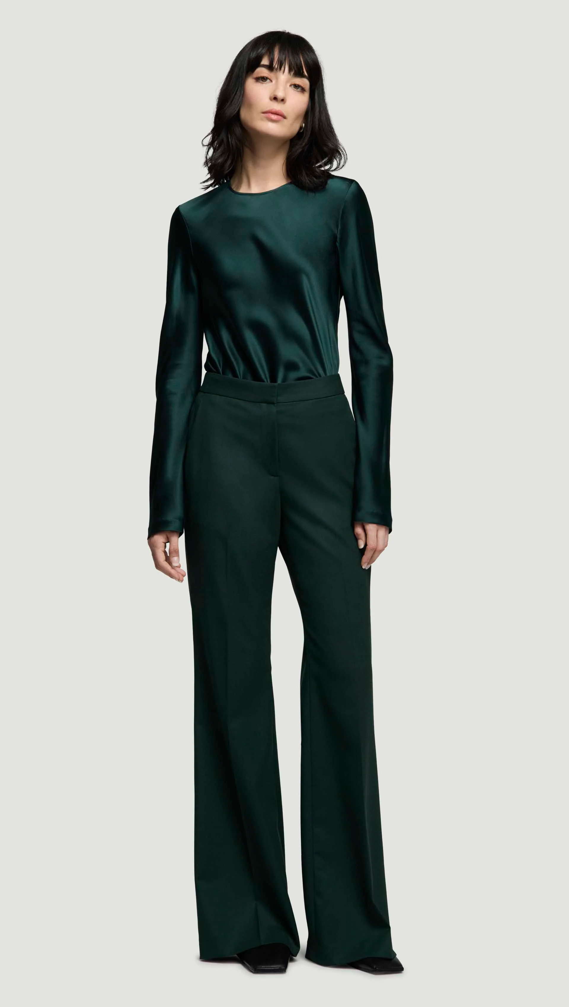 Tailored Flare Trouser in Seasonless Wool | Women's Pants | Argent | Argent