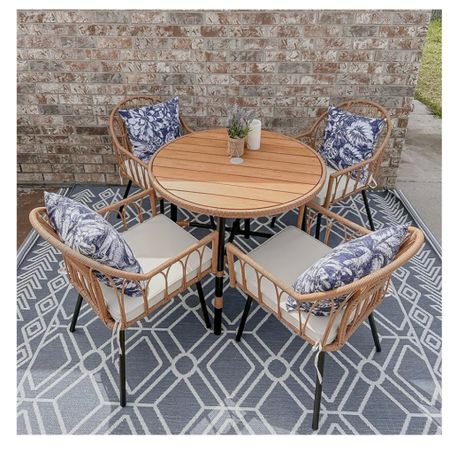 Cute outdoor dining set
Patio furniture 
#amazonhome

#LTKStyleTip #LTKHome #LTKSeasonal