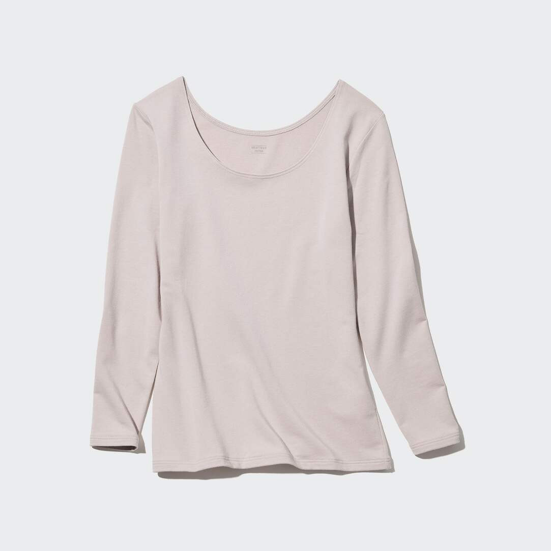 T-shirt en Coton à Col Rond Extra Chaud HEATTECH | Uniqlo FR
