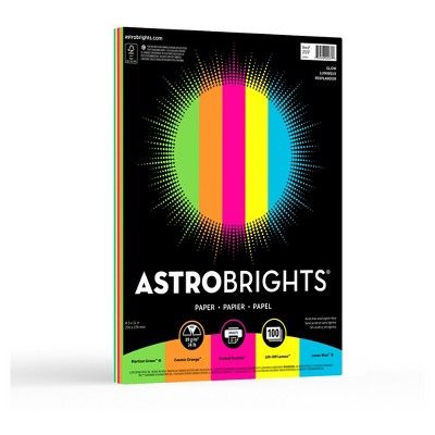 Astrobrights Colored Paper 8.5" x 11" 24lb 100ct Glow | Target