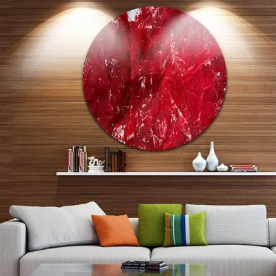 'Abstract Red Texture' Painting Print on Metal | Wayfair North America