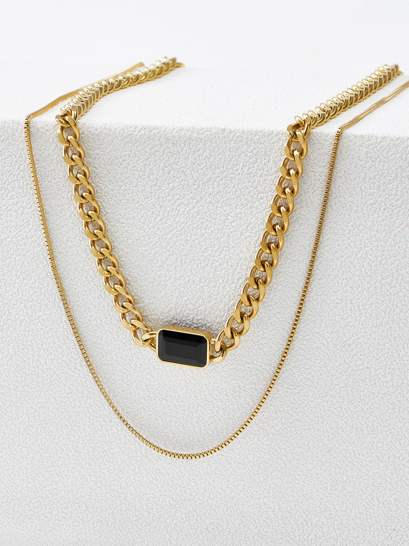 MOTF PREMIUM 2 piezas Collar con diseño de gema | SHEIN USA | SHEIN