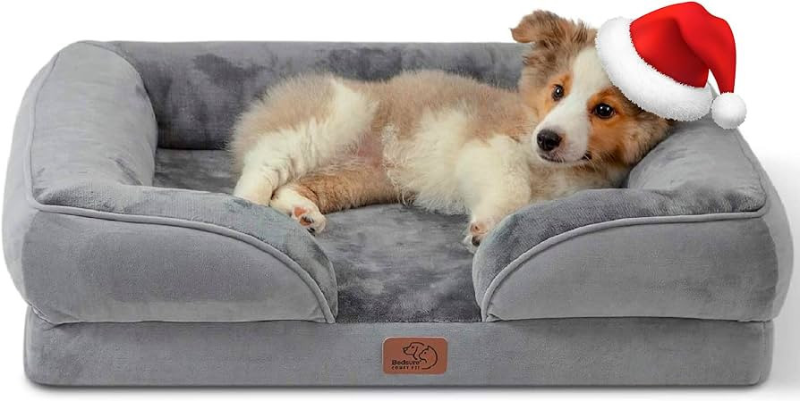 Bedsure Orthopedic Dog Bed for Medium Dogs - Waterproof Dog Sofa Bed Medium, Supportive Foam Pet ... | Amazon (US)