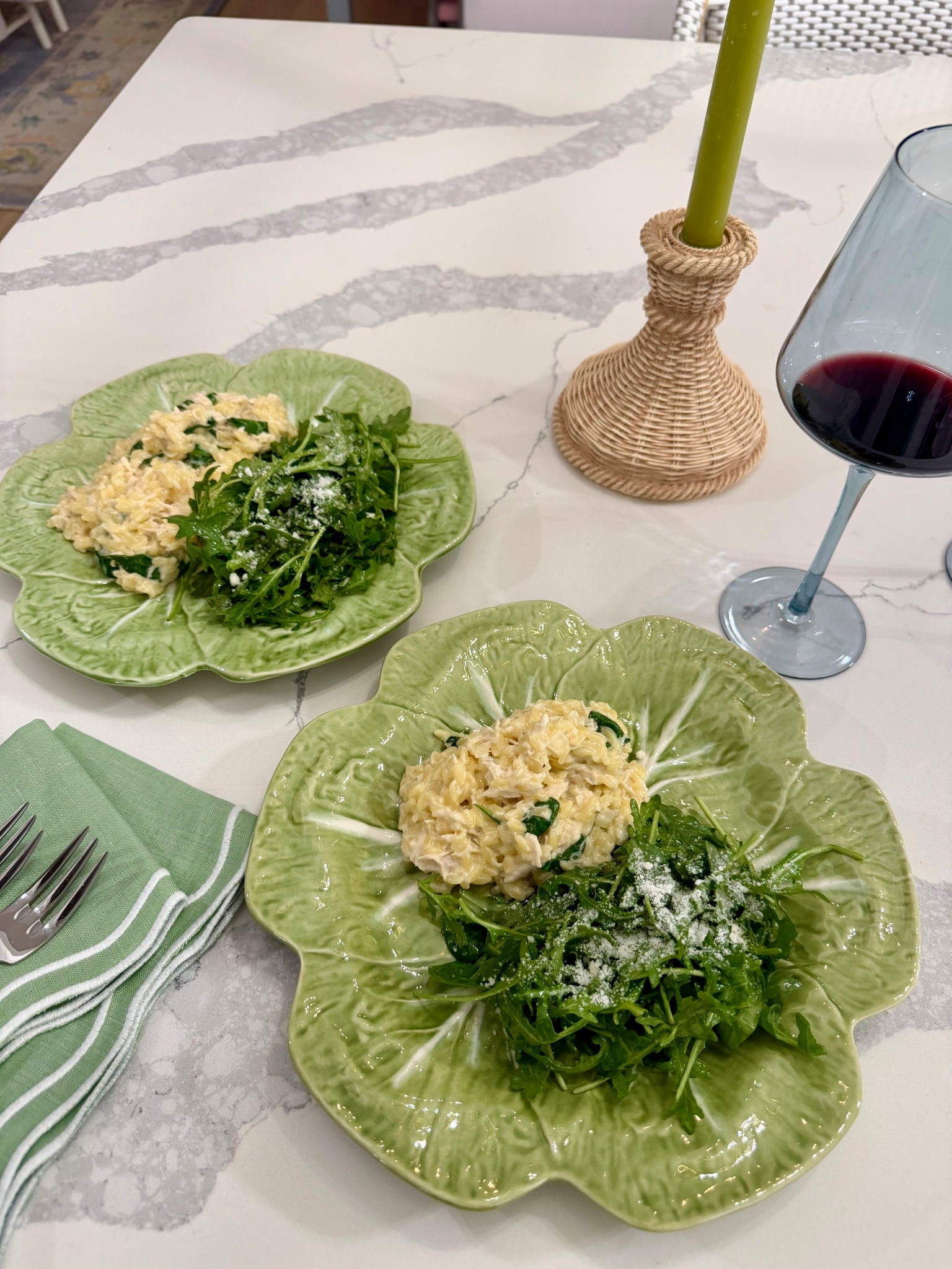 Plates are old old Bordallo cabbage! They no longer make the light green & it is hard to find! I have linked the details!

#LTKHome #LTKfoodie #LTKdayinmylife