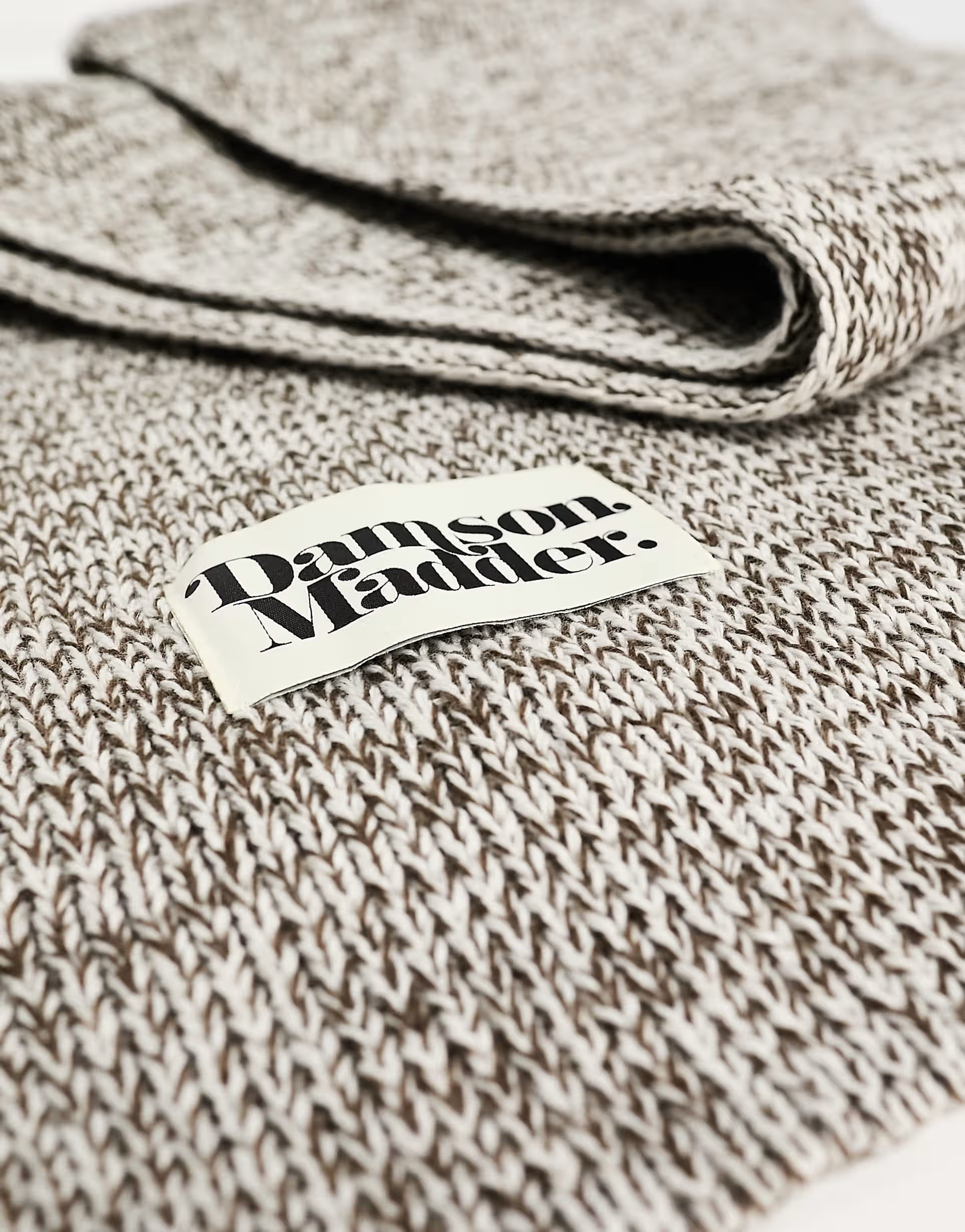 Damson Madder oversized scarf in brown space dye | ASOS (Global)