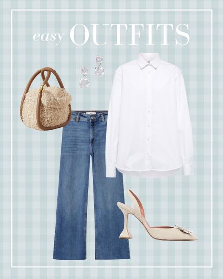 Easy mom outfits! Crisp white button down with under $60 jeans. A polished look for the mom who is on the go between school meetings 

Wearing a size 1 in the jeans. Run true to size! I am usually a size 24. 

#LTKstyletip #LTKSeasonal #LTKunder100