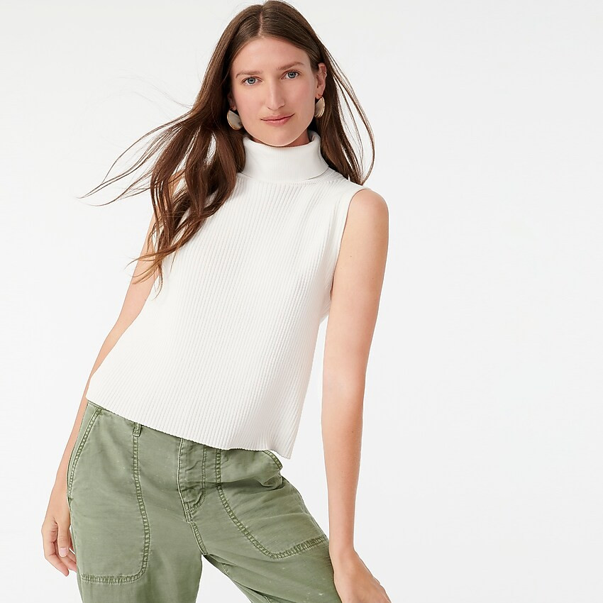 Ribbed mockneck sweater tank | J. Crew US