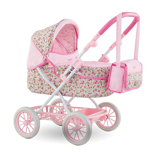 Corolle Baby Doll Stroller for Girls, Foldable Kids Toy Baby Stroller for Dolls with Carriage Design, Pink Pram | Amazon (US)