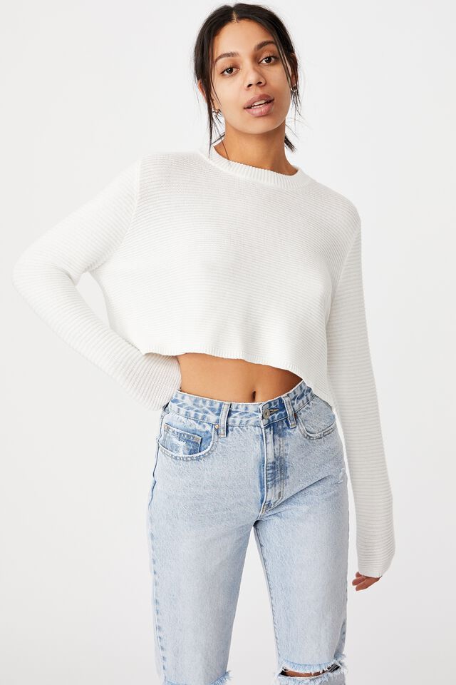 Cotton Cropped Pullover | Cotton On (ANZ)