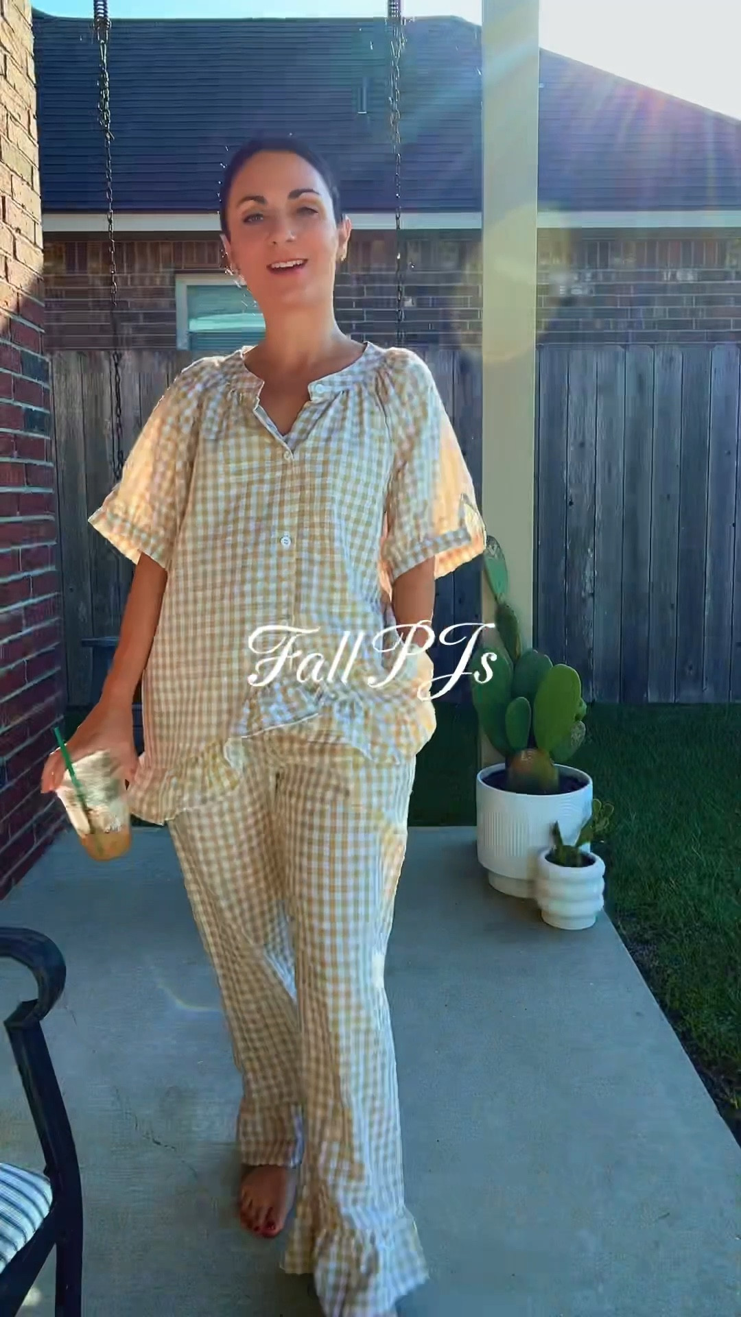 Cutest pj set with the riffles and gingham print! 

#LTKTravel #LTKFindsUnder50 #LTKPetite