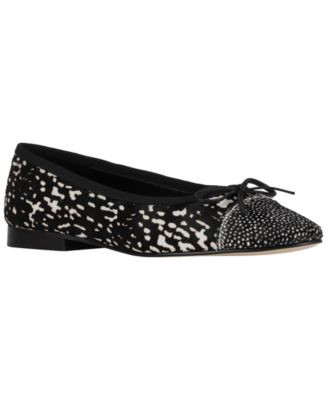 Jeffrey Campbell Women's Arabesq-f Ballet Flats - Black/White Haircalf | Macy's