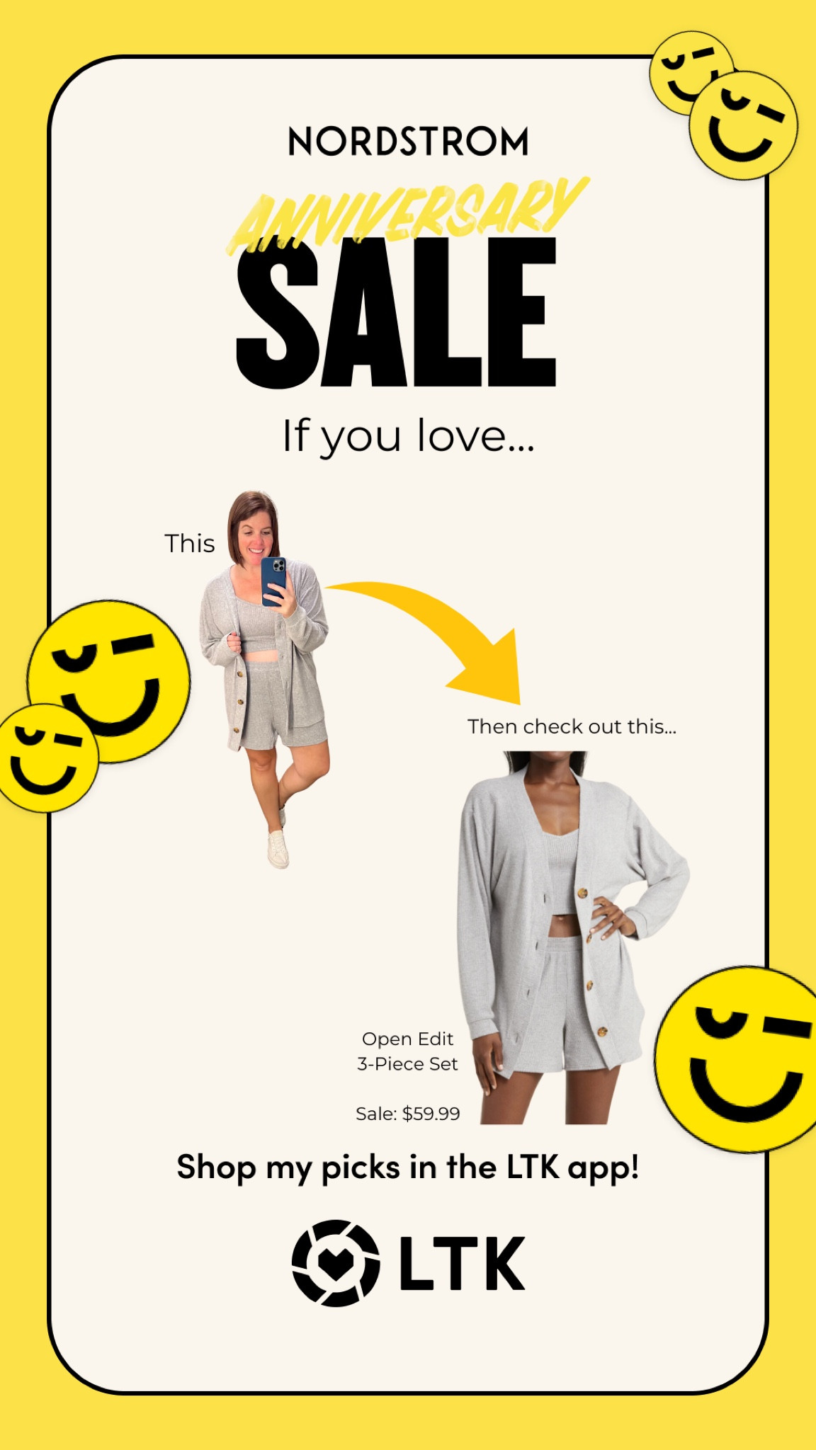 I tried on this 3 piece set last year and it looks like it is back! You can wear them all at once, or you can wear the pieces as you want! PS…it’s super soft! 

#LTKxNSale #LTKSummerSales #LTKSaleAlert