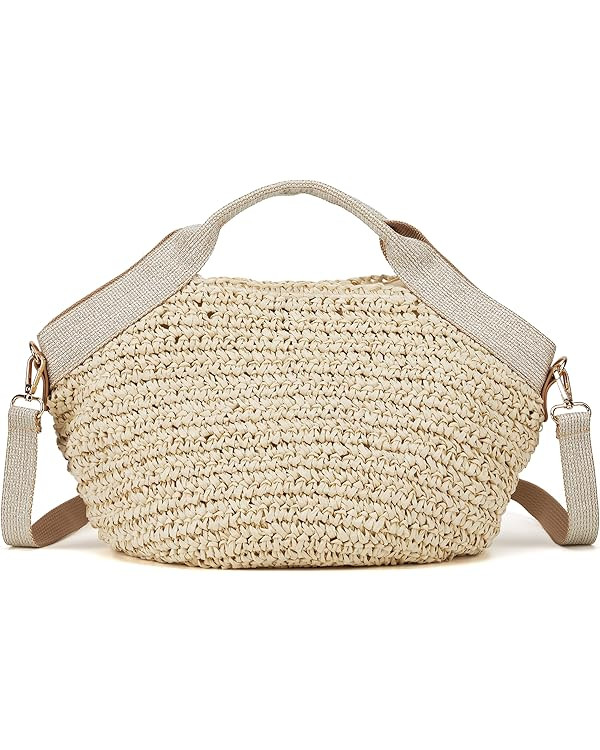 Wicker Purses for Women Beach Straw Bag Summer Rattan Clutch Purse Beach Crossbody Bags for Women | Amazon (US)