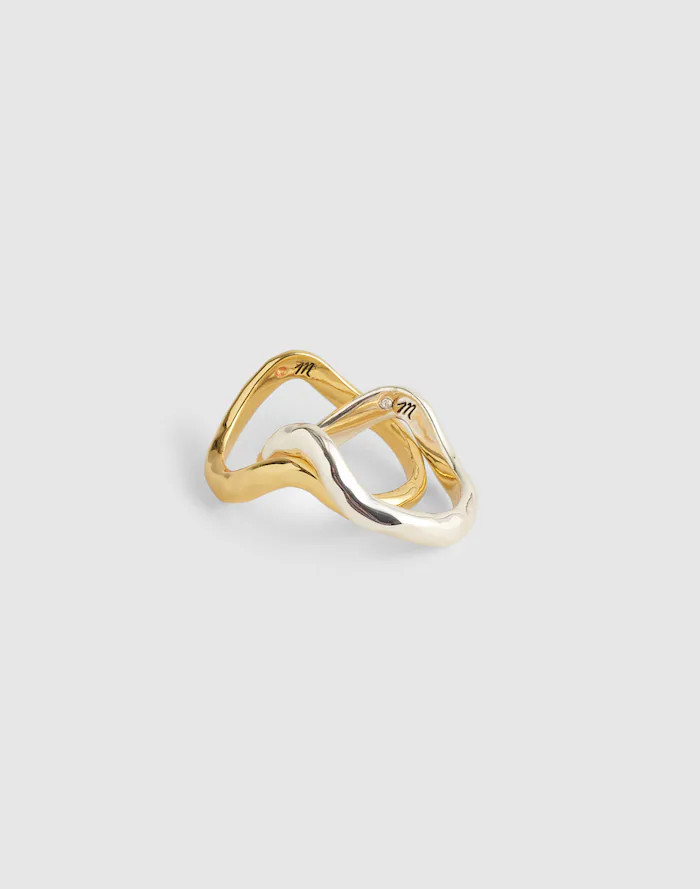 Hammered Sculptural Stacking Ring Set | Madewell