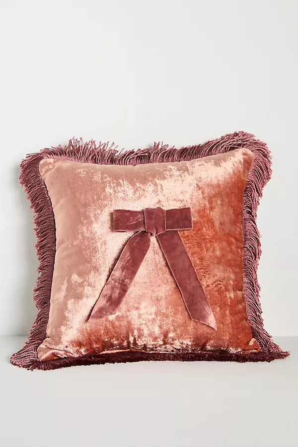Mini Velvet Fringe Pillow | Anthropologie (US)