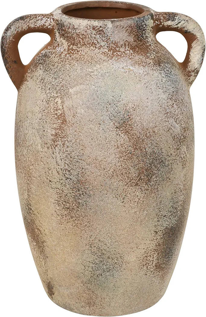 9.8 inch Brown Rustic Ceramic Flower Vase,Waterproof and Non-Slip,Terracotta Vases Home Decor for... | Amazon (US)