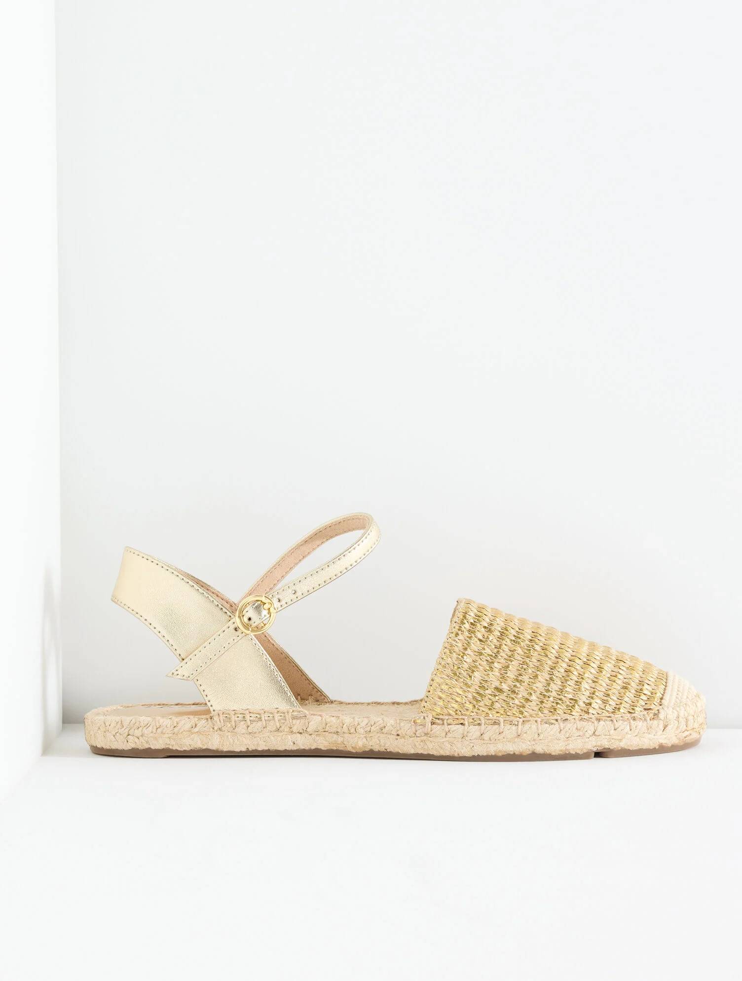 Izzy d’Orsay Espadrille Flats - Metallic Raffia | Talbots