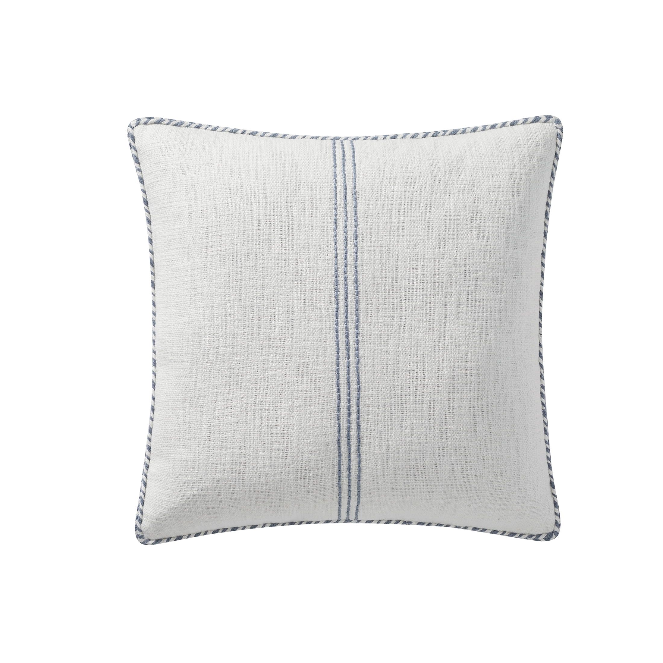 My Texas House 22" x 22" Light Blue Arielle Textured Cotton Decorative Pillow Cover | Walmart (US)