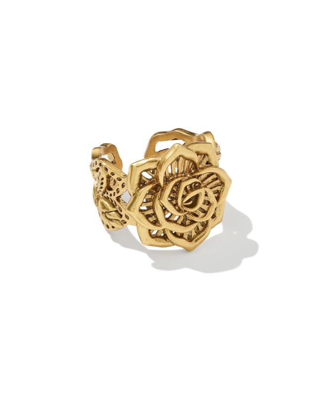 Ansel Rose Cocktail Ring in Vintage Gold | Kendra Scott