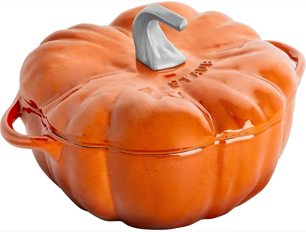 STAUB Cast Iron Dutch Oven 3.5-qt Pumpkin Cocotte with Stainless Steel Knob, Made in France, Serv... | Amazon (US)