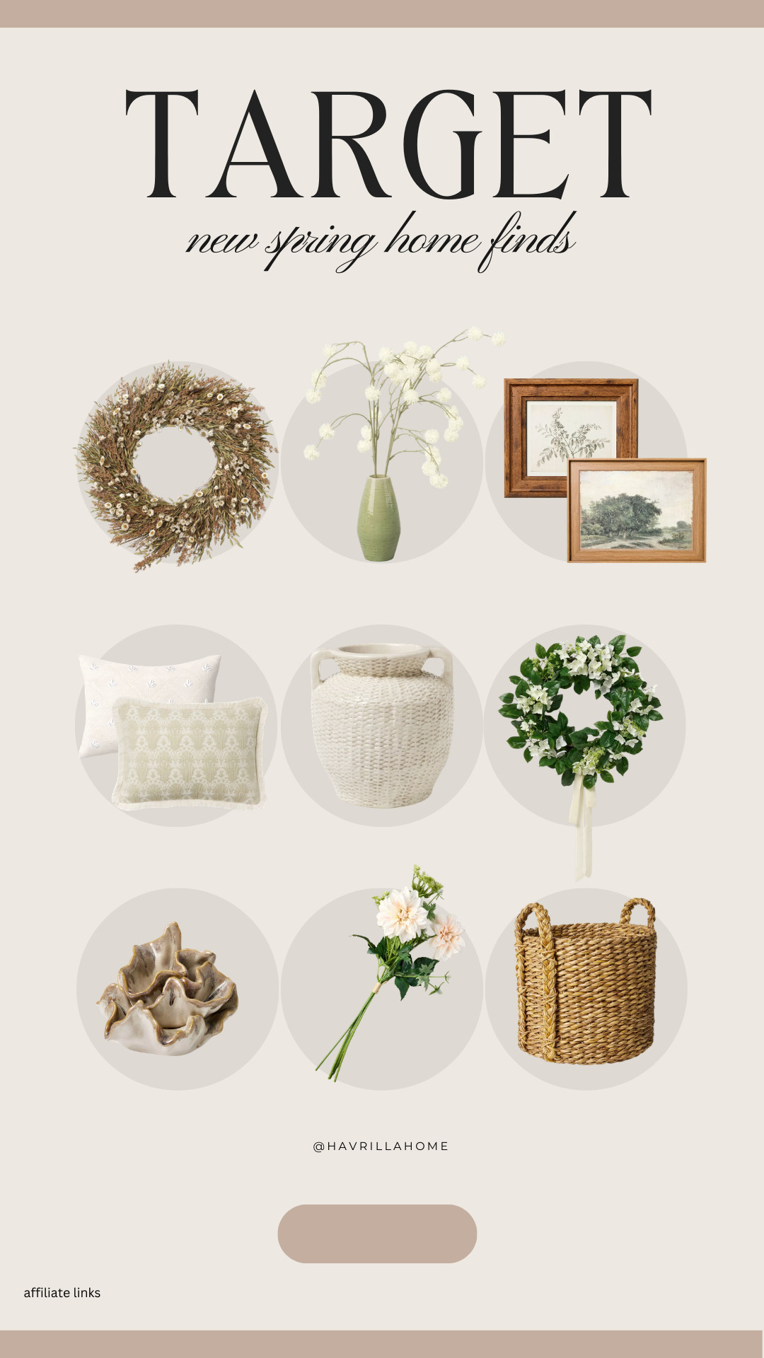 Target spring decor, target home finds, spring home decor target, neutral spring decor, target decorative pillows, spring wreath decor, ceramic vase decor, framed wall art target, target basket decor, floral home decor, affordable home decor target, neutral living room decor, spring decorating ideas, target home styling, modern traditional home decor, cottage style decor target, aesthetic home finds target, trending target decor, target seasonal decor, spring home refresh 

 

#LTKSeasonal #LTKHome