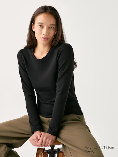 HEATTECH Ultra Warm Crew Neck T-Shirt | UNIQLO (UK)