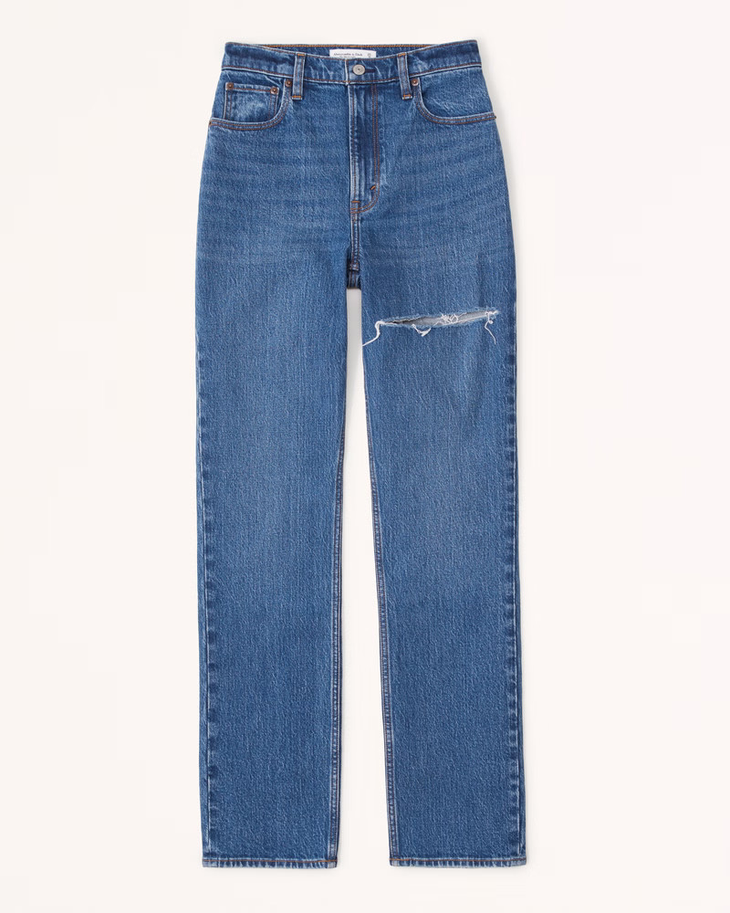 Curve Love Ultra High Rise 90s Straight Jean | Abercrombie & Fitch (US)