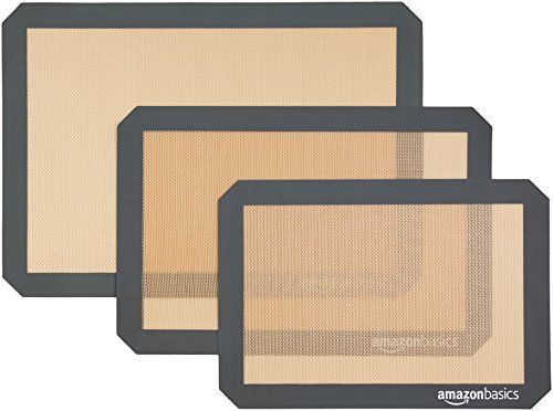Amazon Basics Silicone, Non-Stick, Food Safe Baking Mat - Pack of 3 | Amazon (US)