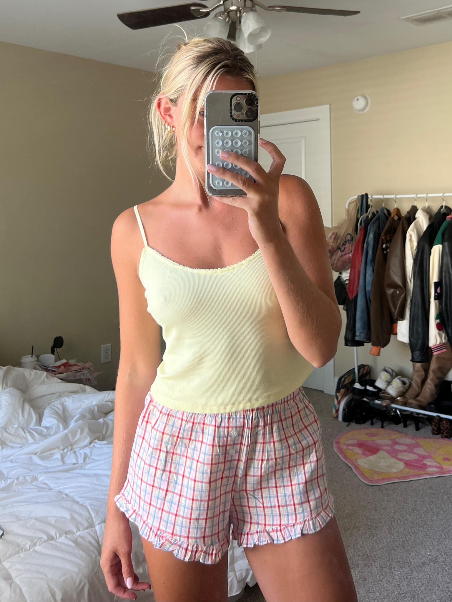 summer lounge outfit☀️🌷comfy tank and boxer shorts💗 wearing size small in both but would say size down on top and up in shorts! use code TAYLOR for Grey Bandit

#LTKStyleTip #LTKSeasonal #LTKFindsUnder50