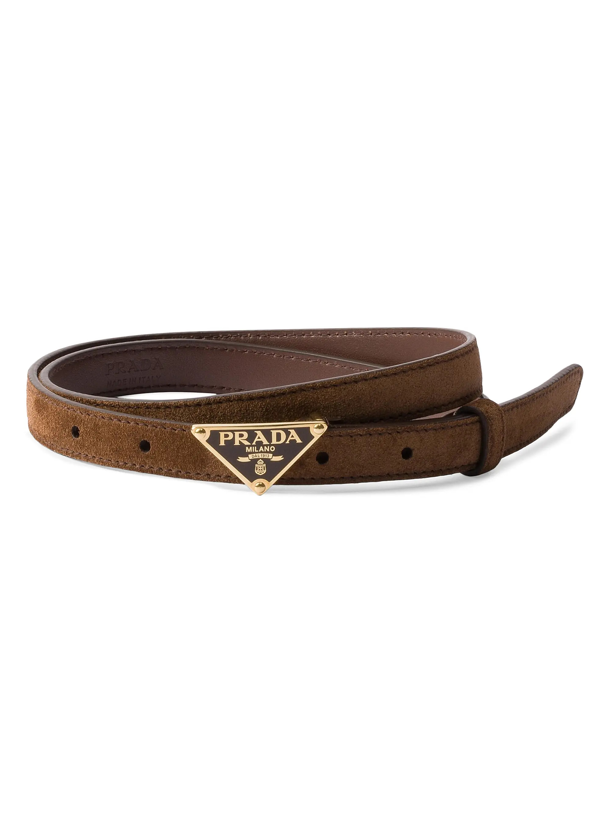 Prada Suede Belt | Saks Fifth Avenue | Saks Fifth Avenue
