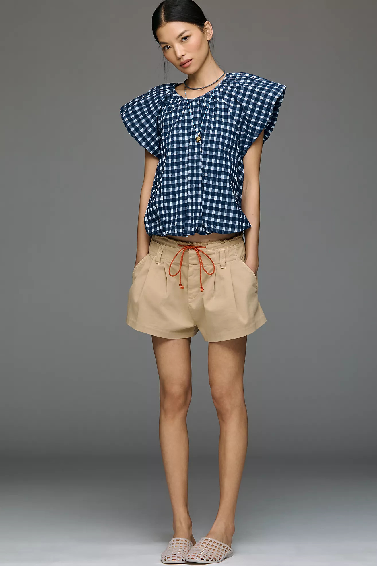 Maeve Textured Puff Sleeve Top | Anthropologie (US)