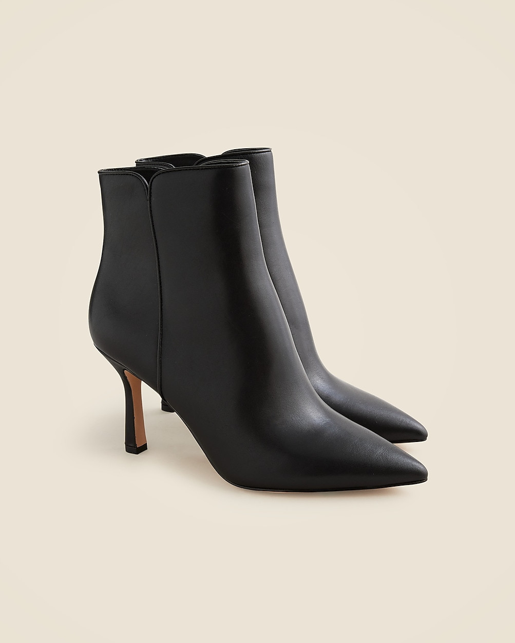 Pointed-toe ankle boots in leather | J. Crew US