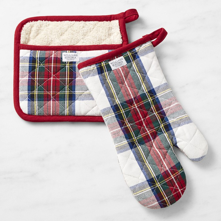Stewart Plaid Oven Mitt & Potholder Set | Williams-Sonoma