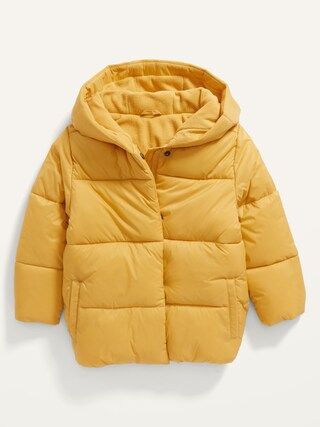 Unisex Solid Frost-Free Hooded Puffer Jacket for Toddler | Old Navy (CA)