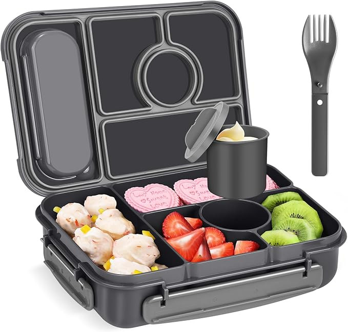 Bento Box Adult Lunch Box Kids,Lunch Containers for Adults/Kids/Toddler,5 Compartments Bento Lunc... | Amazon (US)