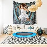 Binrrio 38" Kids Mini Trampoline, Foldable Mini Fitness Rebounder for Kids Junior Adult with Safety  | Amazon (US)