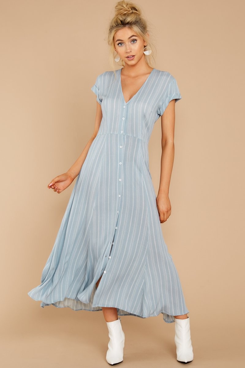 Spring In Morocco Light Blue Maxi Dress | Red Dress 