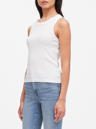 Fitted Ribbed Tank | Banana Republic (US)