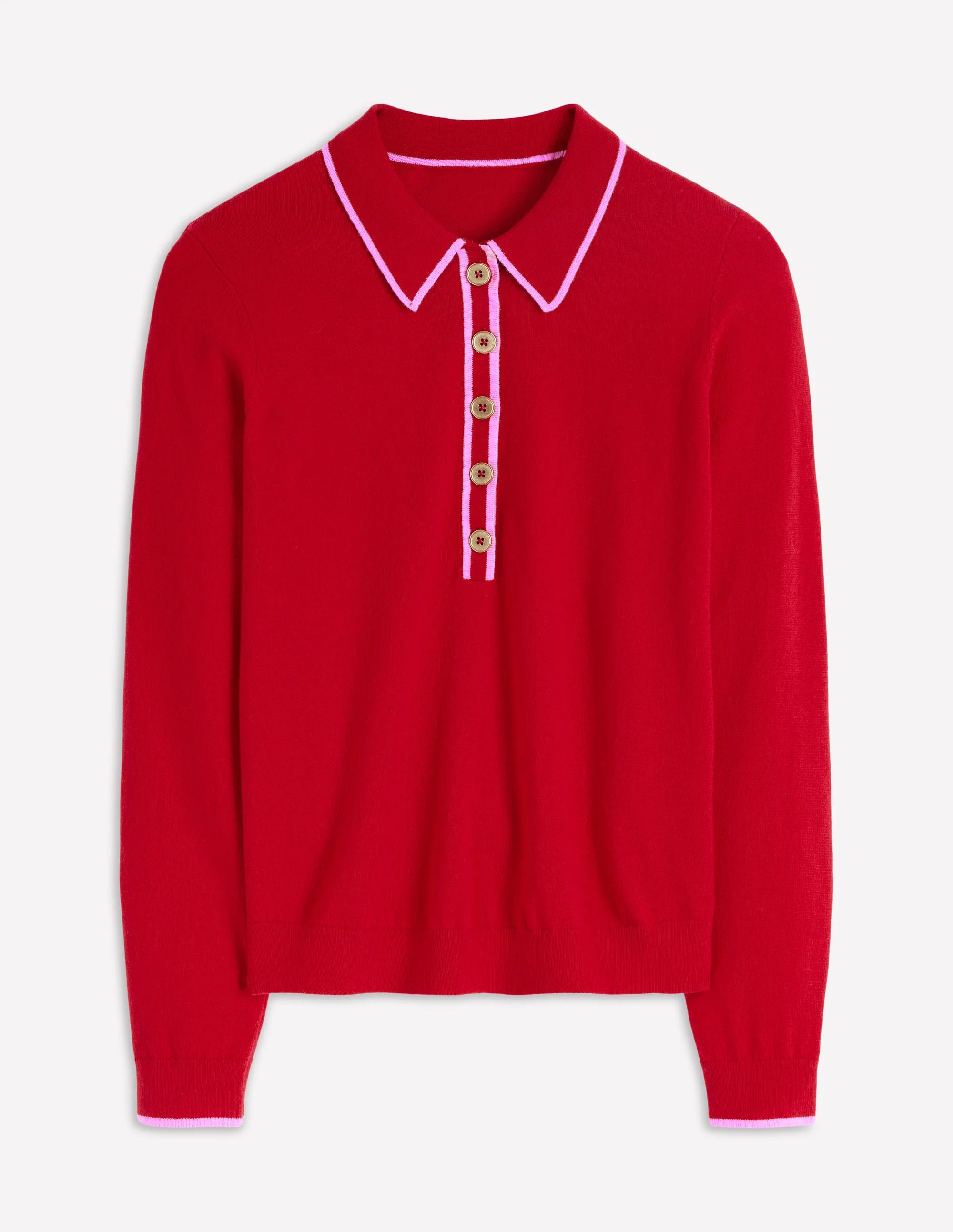 Liz Henley Jumper-Salsa Red | Boden (US)