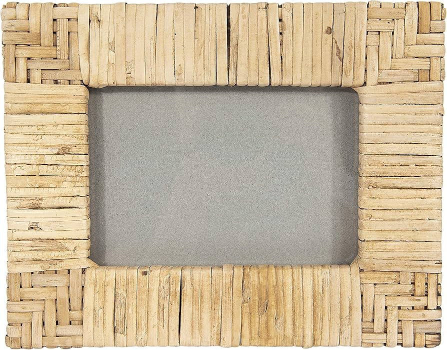 Creative Co-Op Handwoven Rattan Photo Frame (Holds 4" x 6" Photo) Brown | Amazon (US)