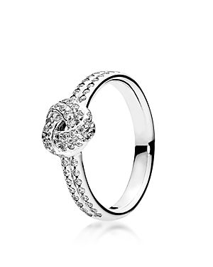 Pandora Ring - Sterling Silver & Cubic Zirconia Sparkling Love Knot | Bloomingdale's (US)