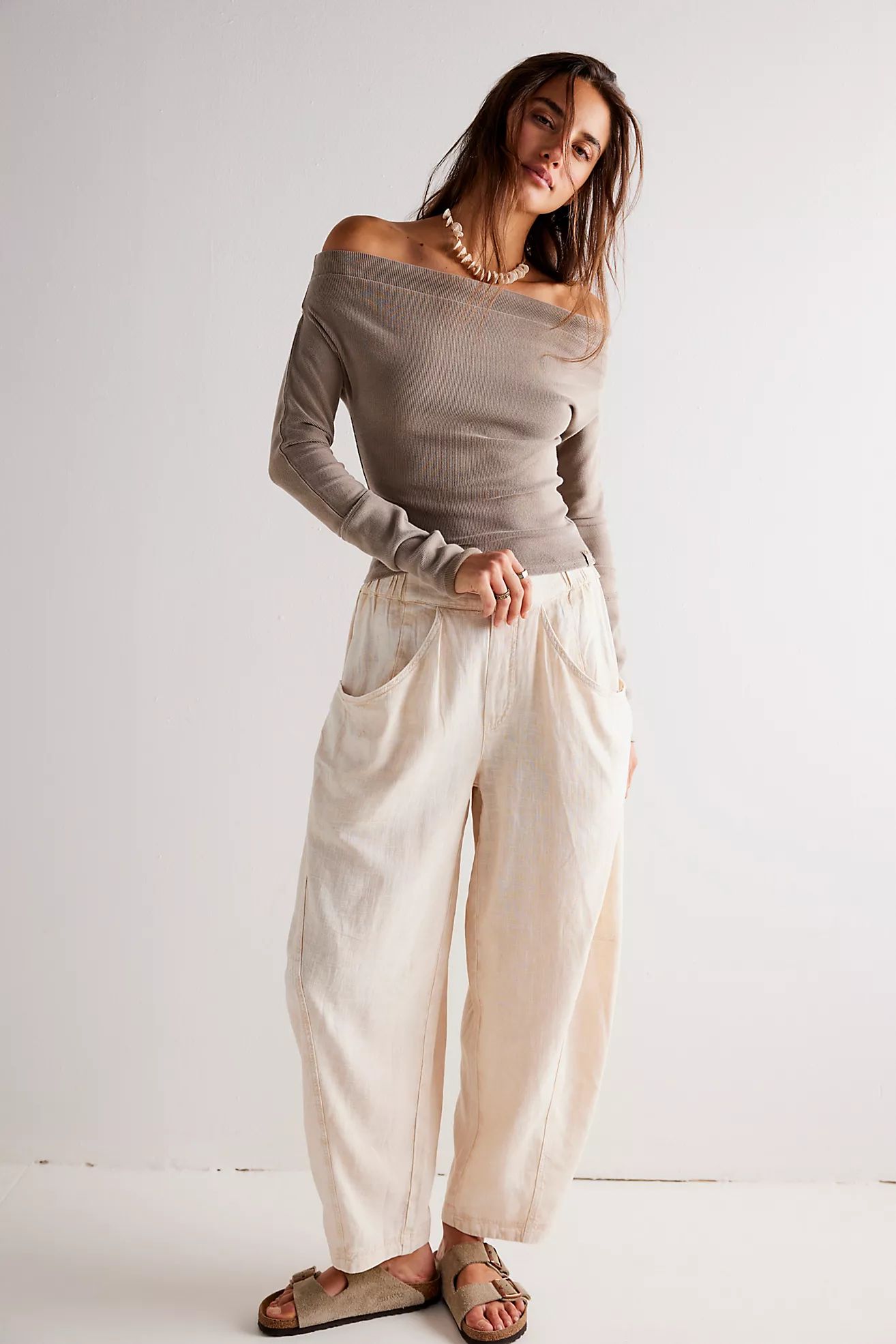 High Road Pull-On Barrel Pants | Free People (Global - UK&FR Excluded)