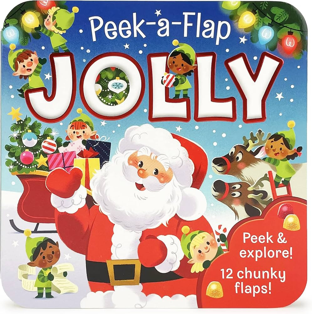 Peek-a-Flap Jolly, Christmas Lift-a-Flap Board Book for Little Santa Lovers and More; Ages 1-5 | Amazon (US)