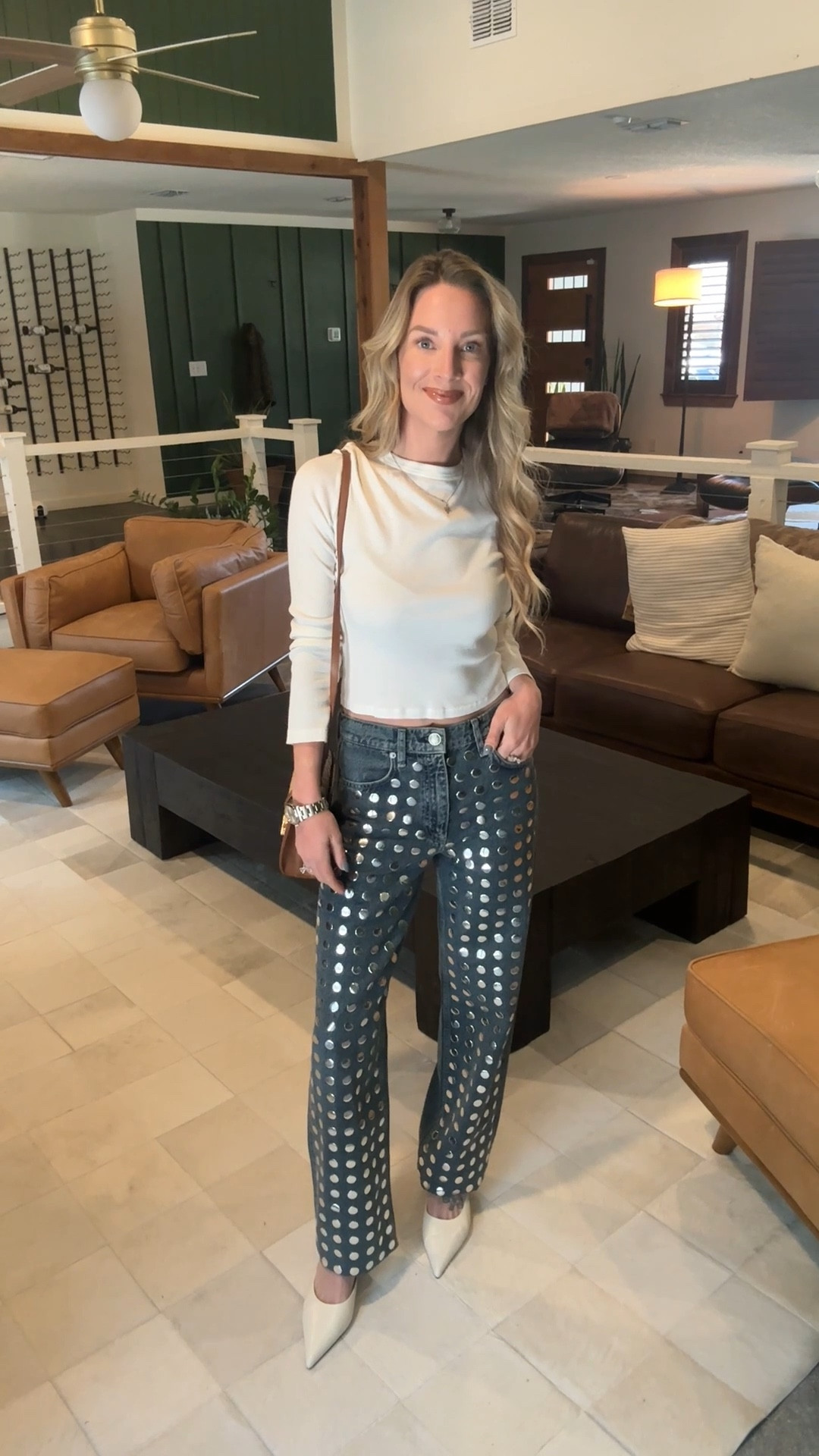 Top: small 
Jeans: ON MAJOR SALE in all sizes @Saks Fifth Avenue 
Shoes: exact are sold out but would be super cute with a brown heel to go with a fun bag 
Linked similar jeans for less and the basic white tee from @abercrombie 

Fun easy outfit for any occasion ! 

#LTKvlog #LTKootd #LTKBeauty