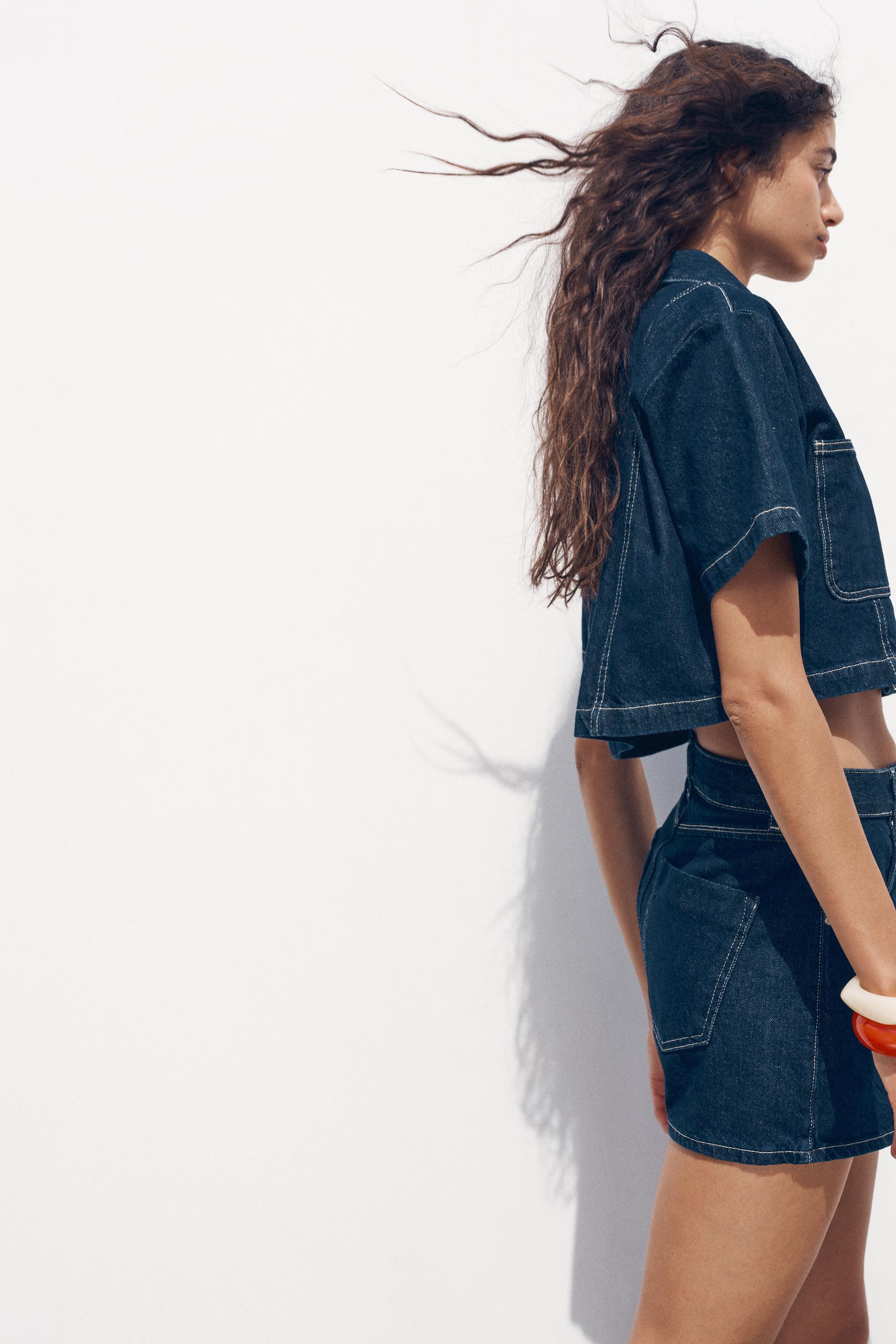 Z1975 SHORT DENIM SHIRT | Zara US