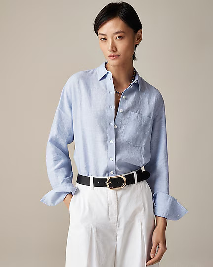 Gar&ccedil;on classic shirt in Baird McNutt Irish linen | J. Crew US