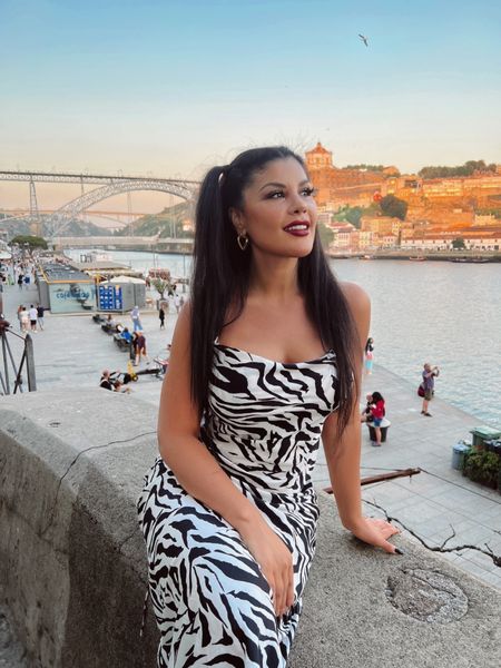 Zebra dress. Lace Up, Backless, satin maxi dress. Black and white stripes, summer outfit, under £20, holidays, date, affordable luxe look, classy. 

#LTKHoliday #LTKunder50 #LTKeurope
