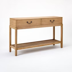 Brandeis Woven Console Table Brown - Threshold™ designed with Studio McGee | Target